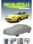 Gri [fiat Coupe 1994 - 2000] Uyumlu Neon Fitilli Araba Brandası, Su ve Toz Geçirmez 1