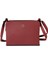 Kadın Suni Deri Ayarlanabilir Çapraz Askılı 4 Bölmeli ve Metal Fermuarlı Omuz Çantası Bordo 1
