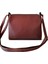 Kadın Suni Deri Ayarlanabilir Çapraz Askılı 4 Bölmeli ve Metal Fermuarlı Omuz Çantası Bordo 2