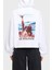 Sırt Baskılı Pamuklu Relaxed Fit Kapüşonlu Yaka Sweat Bayan Sweat LB25FWTURFUHD 3