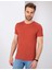 Erkek Kiremit Slim Fit Bisiklet Yaka Tişört 50200628-VR031 1