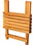 Dekoratif Ahşap Katlanır Piknik ve Balkon Masası 70x60 cm Taşınabilir Tasarım 4