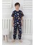 Kısa Kollu Astranot Temalı %100 Pamuk Erkek Çocuk Pijama Takımı 4