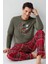 Yılbaşı Temalı Uzun Kol Erkek Pijama Takım 3513 2