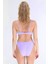 Lila Yumuşak Kumaş Günlük Kullanım Lila Dokulu Bikini Alt 3