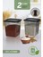 2'li Mega Organizer Box 10L - Un Bakliyat Erzak Saklama Kabı Kilit Kapaklı Deterjan Düzenleyici Kutu 1