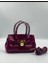 Kadın Dikdörtgen Kilit Detay Kol ve El Çantası Bordo 1
