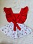 Kız Bebek Kiraz Desen Fırfırlı Kırmız Slopet Bandana Kırmızı Babet 3'lü Set 2