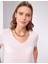 Kadın Toz Pembe Regular Fit V Yaka Tişört 50202619-VR050 1