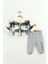 Erkek Bebek Sweatshirt, Pantolon ve Kareli Ceketli 3’lü Takım (9-12-18 Ay) 1
