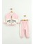 Kız Bebek Baskılı 3'lü Eşofman Takımı (Sweatshirt, Pantolon, Ceket) (9-12-18 Ay) 1