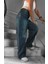 Eskitme Yıkama Unisex Baggy Jeans Pantolon Yeşil1 1