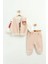 Kız Bebek Baskılı 3'lü Eşofman Takımı (Sweatshirt, Pantolon, Ceket ) (9-12-18 Ay) 1