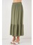 Kadın BDART Esnek Bel ile Dokulu Uzun Triko Etek Green 8