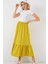 Kadın BDART Esnek Bel ile Dokulu Uzun Triko Etek Yellow 8