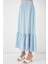 Kadın BDART Esnek Bel ile Dokulu Uzun Triko Etek Blue 9
