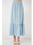 Kadın BDART Esnek Bel ile Dokulu Uzun Triko Etek Blue 11