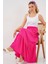 Kadın BDART Esnek Bel ile Dokulu Uzun Triko Etek Pink 9