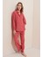 Kadın BDART Düğmeli Uzun Kollu Gömlek & Pantolon Örme Takım Tozlu Gül Pembesi 10