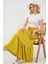 Kadın BDART Esnek Bel ile Dokulu Uzun Triko Etek Yellow 10