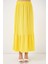 Kadın BDART Esnek Bel ile Dokulu Uzun Triko Etek Yellow 11