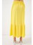 Kadın BDART Esnek Bel ile Dokulu Uzun Triko Etek Yellow 14