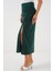 Kadın BDART Elastik Bel Detaylı Fitilli Jersey Maxi Etek Zümrüt Yeşili 8