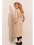 Kadın BDART Düğmeli İki Yaka Uzun Trençkot Deve Kahvesi 14