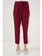 Kadın BDART Yüksek Bel Dar Kalıp Bilek Boy Krep Pantolon Bordo Kırmızı 1