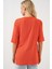 Kadın BDART Dokulu Uzun Kol Yaka Tişört Parlak Turuncu 12