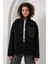 Kadın BDART Cep Detaylı Oversize Peluş Ceket Siyah 7