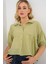 Kadın BDART Bol Kesim Düğmeli Kısa Gömlek Yeşil 7