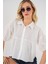 Kadın BDART Bol Kesim Düğmeli Kısa Gömlek White 7