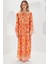Kadın BDART Bağlamalı Desenli Maxi Elbise Çok Renkli 5