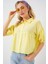 Kadın BDART Bol Kesim Düğmeli Kısa Gömlek Limon Sarısı 10