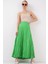 Kadın BDART Astarlı Dokulu Maxi Etek Yeşil 7