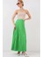 Kadın BDART Astarlı Dokulu Maxi Etek Yeşil 10