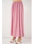 Kadın BDART Çekmece Bel Detaylı Dokulu Maxi Etek Toz Pembe 8