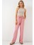 Kadın BDART Çekmeli Rahat Geniş Paça Pantolon Pink 9