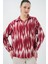 Kadın BDART Düğmeli Oversize Desenli Gömlek Red 6