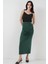 Kadın BDART Kaplamalı Fitted Midi Jersey Etek Zümrüt Yeşili 7