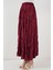 Kadın BDART Astarlı Doku Detaylı Maxi Etek Red 8