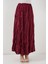 Kadın BDART Astarlı Doku Detaylı Maxi Etek Red 10
