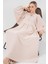 Kadın BDART Düğmeli Tekstil Desenli Max Dress Tozlu Beyaz 9