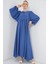 Kadın BDART Düğmeli Tekstil Desenli Max Dress Fas Mavisi 8