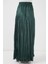 Kadın BDART Astarlı Doku Detaylı Maxi Etek Green 12