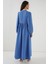 Kadın BDART Düğmeli Tekstil Desenli Max Dress Fas Mavisi 12