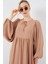 Kadın BDART Düğmeli Tekstil Desenli Max Dress Brown 10
