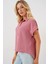 Kadın BDART Düğmeli Kapatmalı Bol Poplin Gömlek Pink 9