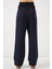Kadın BDART Kemerli Yüksek Bel Geniş Paça Pantolon Lacivert 14